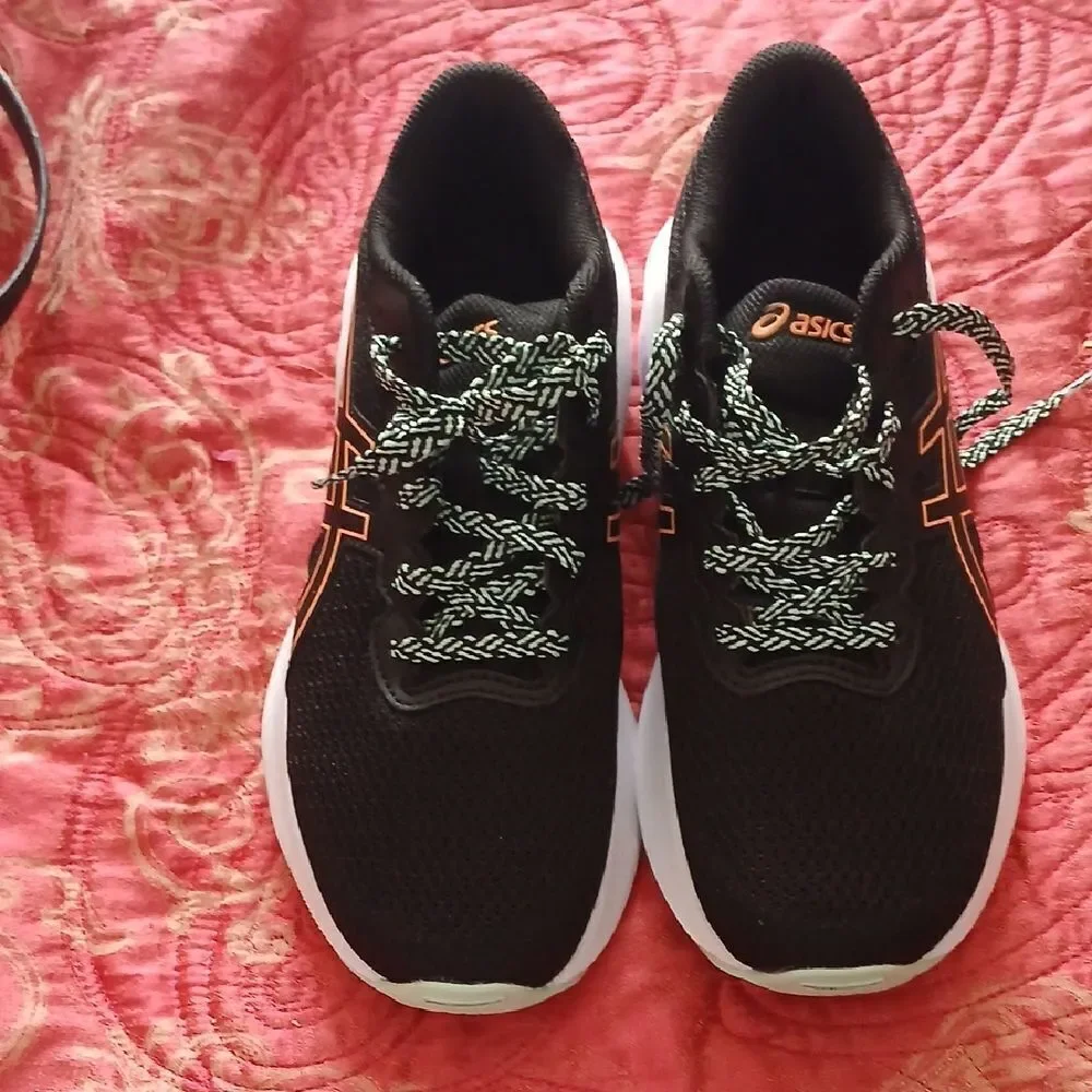 ASICS Kids Running Shoes - Black and Orange